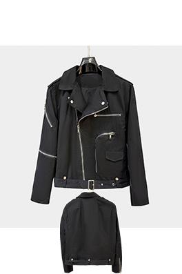 リックオウエンス ハイストリートファッションパンク斜めジッパージャケット