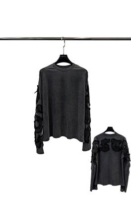 リックオウエンスコピー ダークスタイルのパッチ刺繍入り長袖シャツ