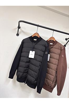 モンクレール ウールニットパッチワークダウンジャケット