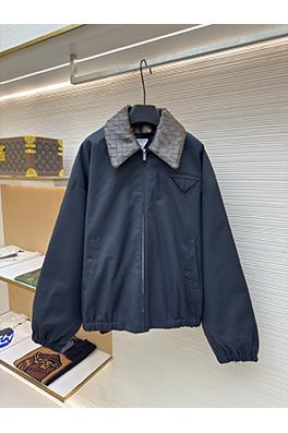 ボッテガヴェネタ 手編みレザーカラージャケット