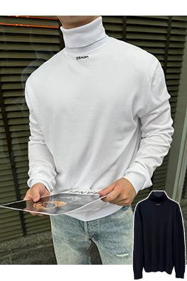 プラダ ジャカードタートルネックセーター