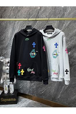 クロムハーツ カラフルなクロスパッチワークサンスクリット手描きグラフィティパーカー