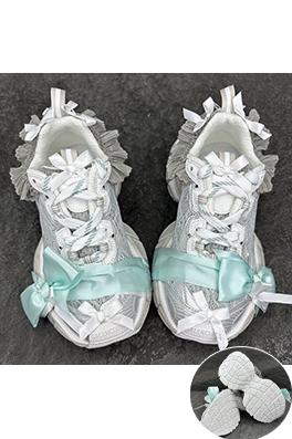 バレンシアガスーパーコピー 3XL Satin Bow グレーブラウンのスニーカー