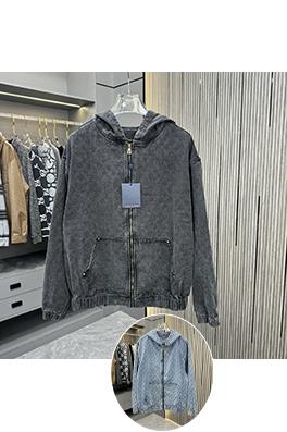 ルイヴィトン 全面ジャカードデニムのジップアップジャケット