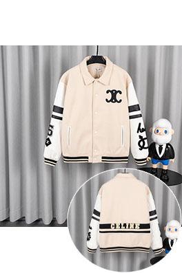 セリーヌ ランウェイスタイルの凱旋門刺繍ベースボールジャージ