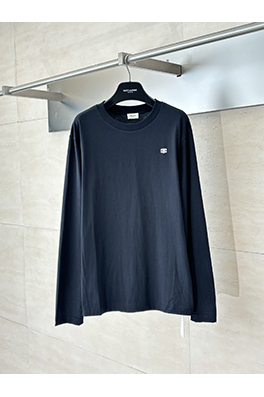 セリーヌ 凱旋門刺繍りラウンドネック長袖シャツ