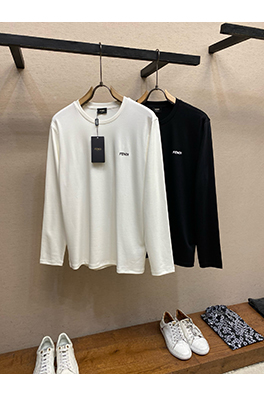 フェンディ ユニセックスラウンドネック長袖シャツ