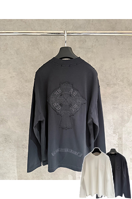 クロムハーツコピー 新しい刺繍入りヘビーウェイト長袖スパーカー