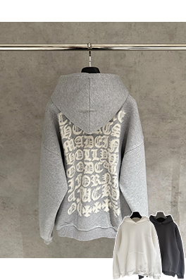 クロムハーツ 背中にレーザーをしたフード付きスパーカー