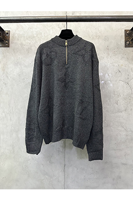 ルイヴィトンコピー LV ジャカードシープウールハーフジッププルオーバーセーター