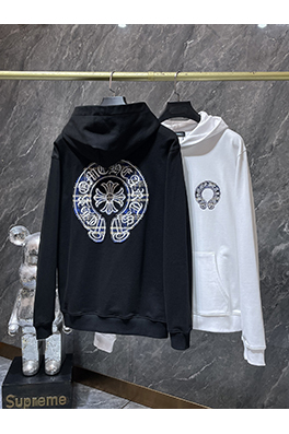 クロムハーツスーパーコピー 新しい馬蹄形のコントラストパッチフード付きスパーカー