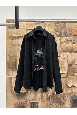 バレンシアガコピー 新しいツーピースチェックシャツ