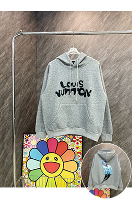 ルイヴィトンコピー インクスプラッシュ文字りのネオンポートレートパーカー