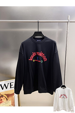 ルイヴィトン LV レタリングフィルムプリントクルーネックスパーカー