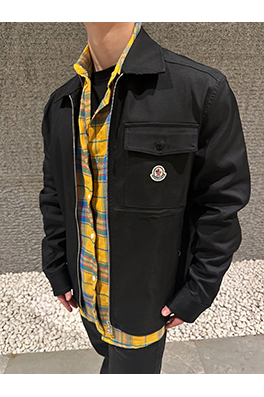 モンクレール 新ロゴ ジップアップ シャツ ジャケット
