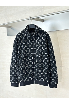 ルイヴィトンコピー 新作ジャカードプリントロゴポーラーフリースジャケット