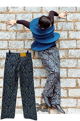 ルイヴィトン Snakoflage スネークプリントデニムジーンズ