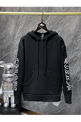 クロムハーツ サンスクリット文字の刺繍がされたフード付きセーター