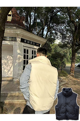 アミ 新作ハートパディング刺繍ダウンベスト