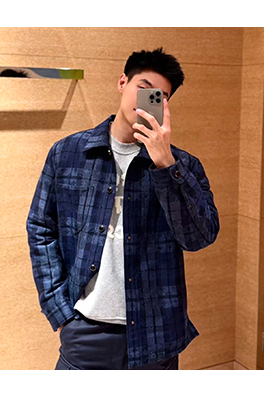 ルイヴィトンコピー 新しいチェック柄デニムジャケット