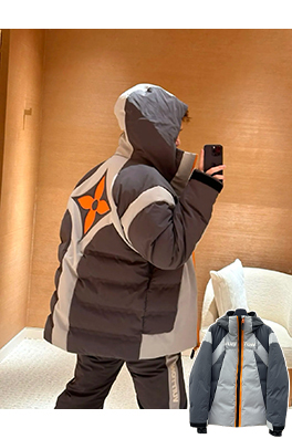 ルイヴィトン 新しいカラーブロックスキーダウンジャケット