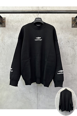 バレンシアガ 新スキーシリーズ 3M 刺繍クルーネックセーター