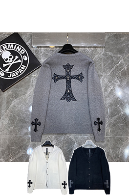 クロムハーツコピー 新しいVネックボタンカーディガンセーター