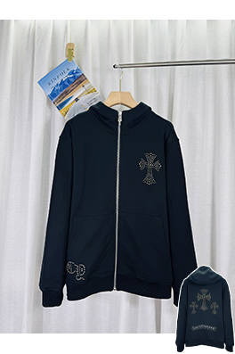 クロムハーツ リベット 3D カップル カジュアル カーディガン スパーカー