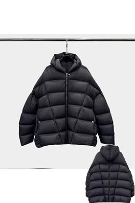 リックオウエンス キャットウォークスタイルのダークグースダウンジャケット