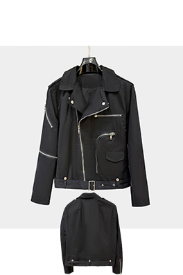 リックオウエンス ハイストリートファッションパンク斜めジッパージャケット