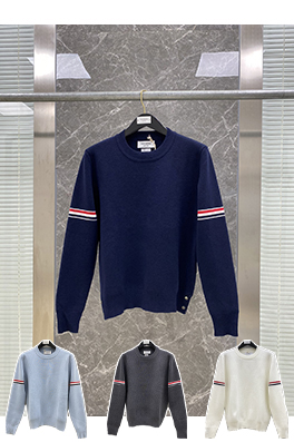 トムブラウン 新しいリストバンドコットンクルーネックセーター