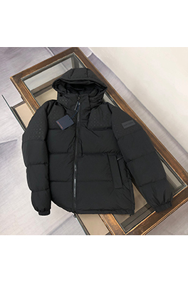 ルイヴィトンスーパーコピー メンズのフード付きプリントダウンジャケット