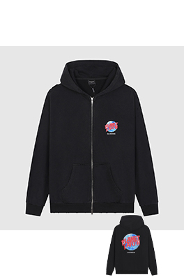 バレンシアガスーパーコピー Planet Earth 洗えるダメージジッパーパーカー