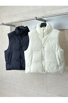 アミコピー ハート柄刺繍ダウンジャケットベスト