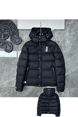 クロムハーツスーパーコピー サンスクリット刺繍シリーズ フード付きダウンジャケット