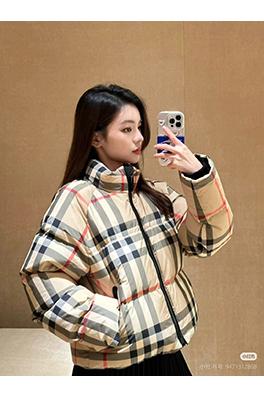 バーバリースーパーコピー スタンドカラーチェック柄ショートダウンジャケット