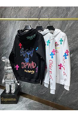 クロムハーツ カラフルなクロスパッチワークサンスクリット手描きグラフィティパーカー