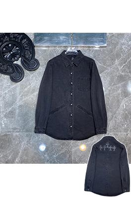 クロムハーツスーパーコピー クラシックなパッチワーク刺繍デニムシャツ