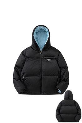 プラダ 新作レディースフード付きトライアングルラベルダウンジャケット