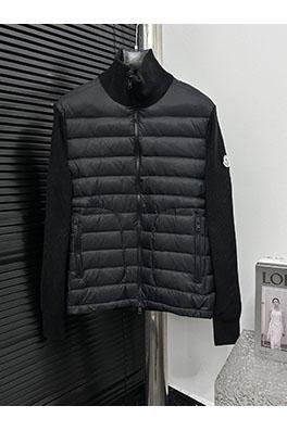 モンクレール 新作の軽量ニットパッチワークジッパーダウンジャケット