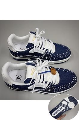ルイヴィトン LV Trainer Sneaker ロゴエンボスカップルスニーカー