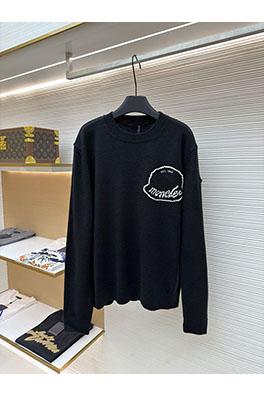 モンクレール 刺繍ロゴクルーネック長袖セーター