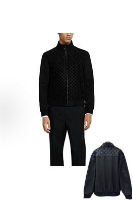 グッチスーパーコピー エンボスGGスエードジャカードボンバージャケット