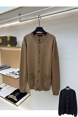 プラダ クルーネックシングルブレストカシミアカーディガン