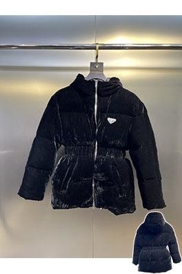 プラダ 新しいレディースベルベットアントウエストダウンジャケット