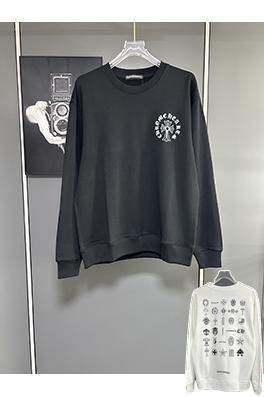 クロムハーツ グラフィティレターロゴ刺繍クルーネックスウェットシャツ