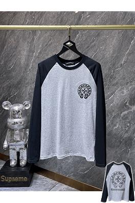 クロムハーツ サンスクリット刺繍文字カラーブロック長袖シャツ