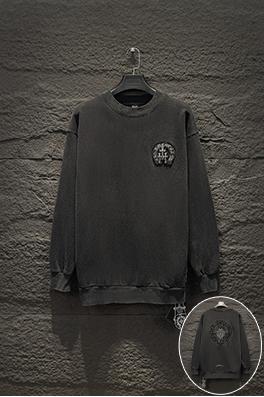 クロムハーツ 420g ヘビー刺繍 ダメージスウェットシャツ