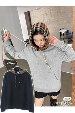 バーバリーコピー 高品質なパッチワークチェック柄パーカー