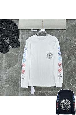 クロムハーツスーパーコピー カラフルなグラデーションの背骨馬蹄形の長袖シャツ